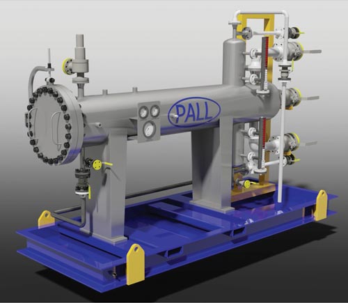 Liquid/Liquid Coalescer Technology Available as a
Rental Skid: Simplex 9 Element Coalescer Skid
(Skid can be converted to a filter) Produktbild Primary L