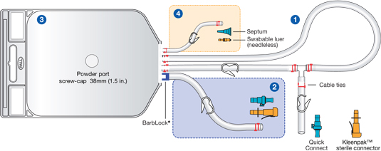 Typical System Configuration for Recirculation Mixing with Connection Options