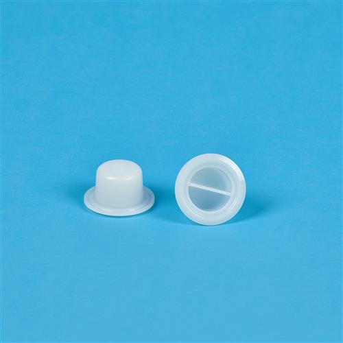 Cup end cap, 2 in. outlet diameter, natural HDPE, gamma irradiated, box of 10 product photo