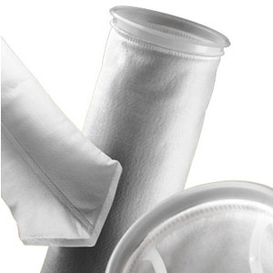 Extended Life Filter Bags, Felt Polyester Extended Life, 100 micron, Size 1, Steel Ring Galvanized Zinc Coated, Sewn product photo