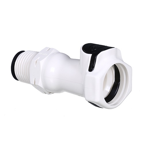 Quick Connect Shower Adaptor - 1/2 in. male thread (Black), with valve, without restrictor product photo