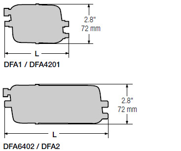 Dimensions: DFA1 / DFA4201 - DFA6402 / DFA2